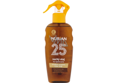 Nubian OF 25 Spray suchy olej do opalania, 200 ml