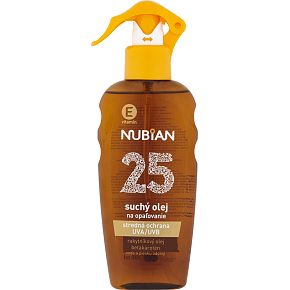 Nubian OF 25 Spray suchy olej do opalania, 200 ml
