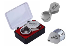 Lupa kapesní skládací zvětšení 10 x zvětšení 21 mm