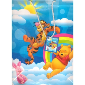 Ditipo Dárková papírová taška 32,5 x 13,5 x 26 cm Disney Medvídek Pú mraky