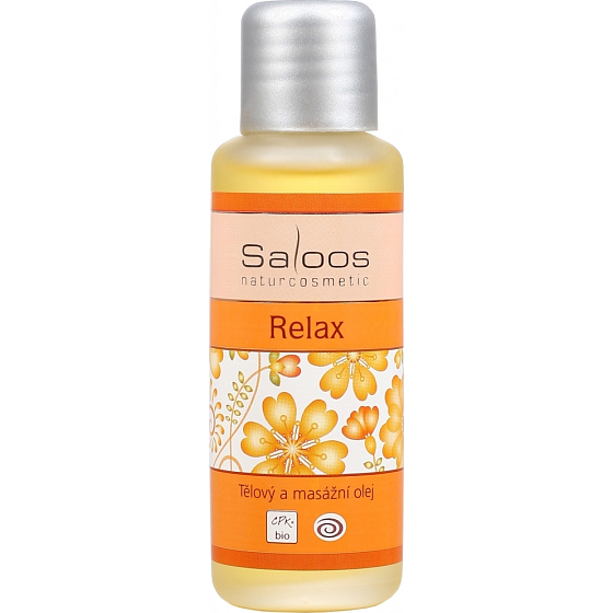 Saloos Relax olej do ciała i masażu wprowadza przyjemny nastrój, relaks, sen 50 ml