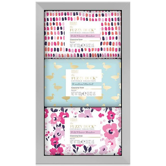 Baylis & Harding Lesní zvonek a Květinová louka toaletní mýdlo 3 x 100 g, kosmetická sada