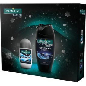 Palmolive Men Refreshing 3v1 sprchový gel na tělo, tvář a vlasy 250 ml + Pure Arctic antiperspirant roll-on 50 ml, kosmetická sada Palmolive Men Refreshing 3v1 sprchový gel na tělo, tvář a vlasy 250 ml + Pure Arctic antiperspirant roll-on 50 ml, kosmetická sada