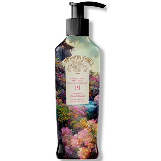 Compagnia Delle Indie 19 Konwalia i Białe Piżma nawilżający płynny perfumowany krem do ciała 250 ml