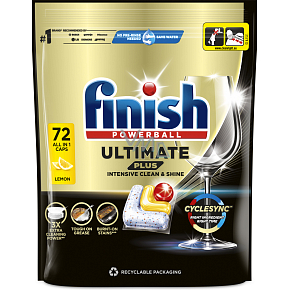 Finish tabletki do zmywarki Ultimate Plus All in 1 Cytryna, 72 szt.