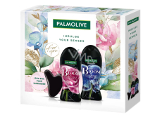 Palmolive Sparkling Bloom Midnight Rose & Iced Peony żel pod prysznic 250 ml + Enchanted Orchid & Warm Vanilla żel pod prysznic 250 ml + masażer Gua sha do twarzy, zestaw kosmetyczny dla kobiet