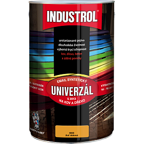 Industrol S2013 uniwersalny połysk zewnętrzna farba na metal i drewno, 6600 żółty dąb, 4 l