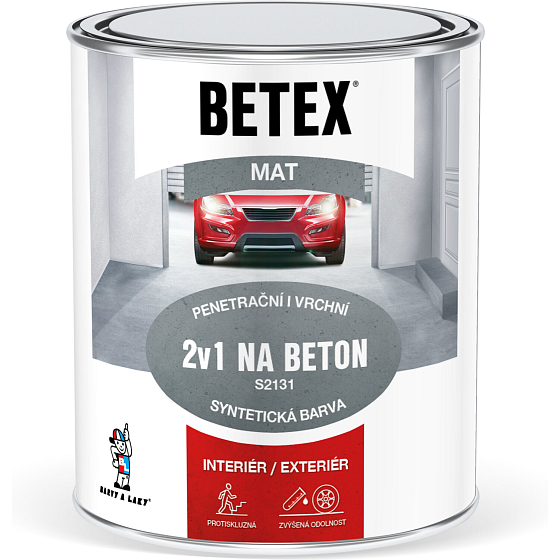 Betex S2131 2w1 podstawowa i wierzchnia farba na beton 0840 czerwonobrązowa, 800 g