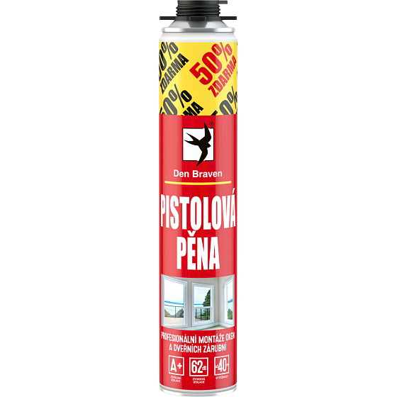Den Braven RL pistoletowa pianka montażowa, 500+250 ml