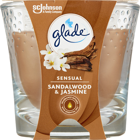 Glade świeca zapachowa Sensual Sandalwood & Jasmine, 129 g