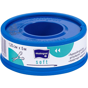 Matopat Soft plaster on a roll, 1.25 cm × 5 m