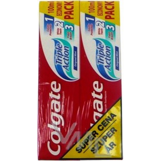 Colgate Triple Action zubní pasta 2 x 100 ml, duopack