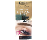 Delia Cosmetics Color Cream barwiający krem do brwi z olejem arganowym 4.0 Brąz 15 ml + 15 ml