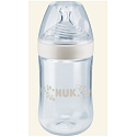 Nuk Nature Sense Láhev plastová kojící latexová savička 0 - 6 měsíců, velikost savičky S 150 ml