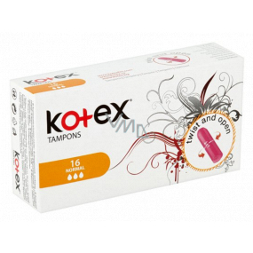 Kotex Normal tampony 16 kusů Kotex Normal tampony 16 kusů