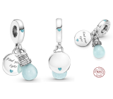 Zawieszka ze srebra 925 Luminozny - Gwiazdka świecąca w ciemności - Znajdź swoje światło, dwa kolory w jednym charms do bransoletki symbol