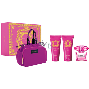 Versace Bright Crystal Absolu parfémovaná voda 90 ml + tělové mléko 100 ml + sprchový gel 100 ml + kabelka, dárková sada pro ženy