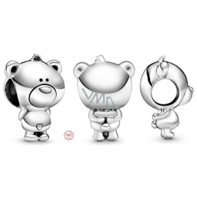 Charm Srebrny 925 Miś Theo, koralik na bransoletkę zwierzę Charm Srebrny 925 Miś Theo, koralik na bransoletkę zwierzę