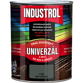Industrol S2013 uniwersalny połysk farba na metal i drewno, 1100 szarość średnia, 750 ml