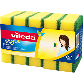 Vileda Tip Top gąbka do naczyń, 5 szt.