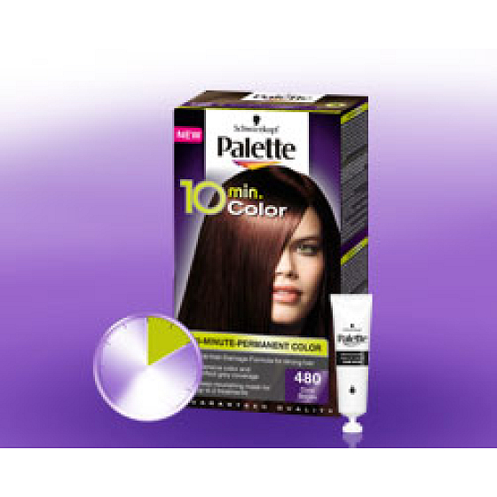 Schwarzkopf Palette 10 minut Color barva na vlasy 480 Kaštanově hnědá