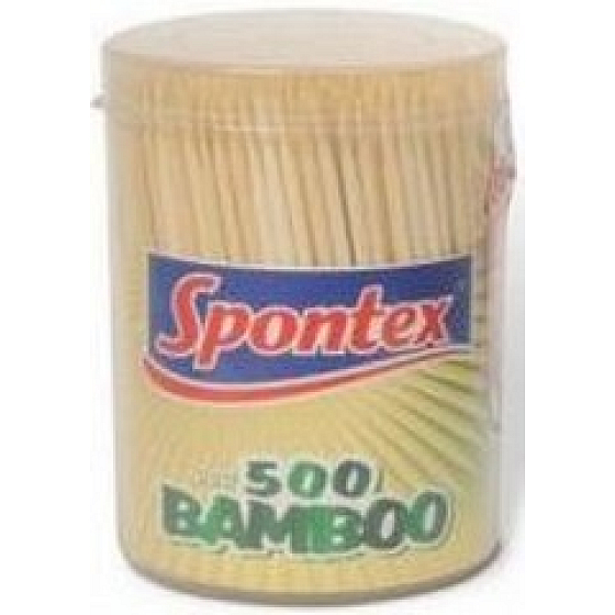 Spontex Patyczki bambusowe 500 sztuk pojemnik