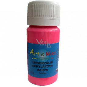 Art e Miss Uniwersalna farba akrylowa błyszcząca 81 Neon różowa 40 g