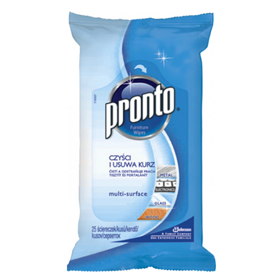 Pronto Multifunkční 5v1 ubrousky proti prachu 25 kusů