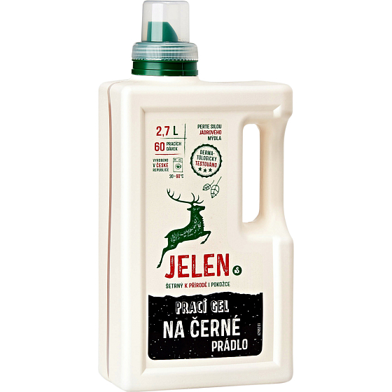 Jelen żel do prania Black na czarne pranie, 60 prań, 2,7 l
