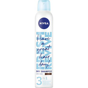 Nivea Fresh Revive suchy szampon do ciemniejszych odcieni wlosów, 200 ml