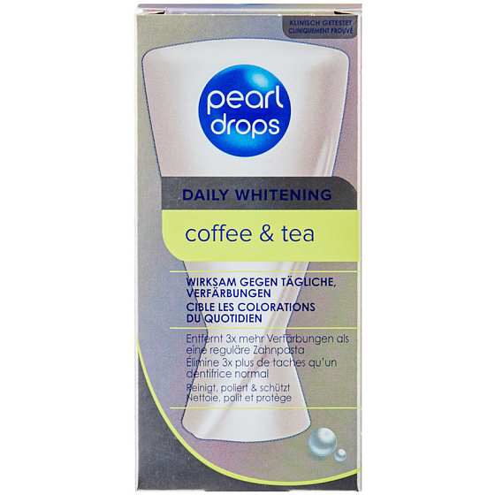 Pearl Drops Coffee & Tea bělicí zubní pasta proti tmavým skvrnám s fluoridem 50 ml
