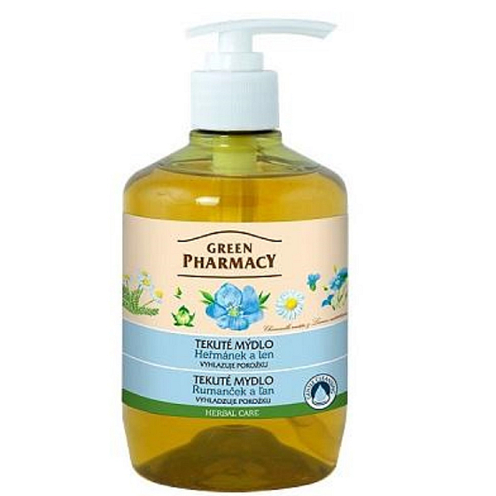 Green Pharmacy Rumianek i Len płynne wygładzające mydło 460 ml