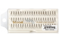 Bloom Natural Nalepovací trsy na rasy z naturalnych włosów długie z uzlikiem czarne Flare Long 60 sztuk