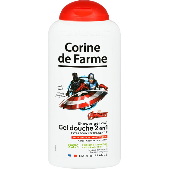 Corine de Farme Avengers 2v1 sprchový gel a šampon na vlasy pro děti 300 ml