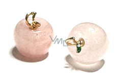 Różowy Kwarc Jabłko Poznania, naturalny kamień 2,7 x 15 mm, kamień miłości