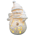 Porcelánový sněhulák se stromečkem a LED osvětlení 6,5 x 10,5 cm