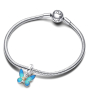 Charm Srebrny 925 Motyl, zawieszka na bransoletkę zwierzę