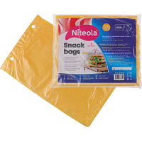 Niteola torby na przekąski, HDPE, 20 × 30 cm, grubość 12 µ, żółte, 50 sztuk