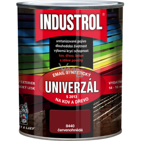 Industrol S2013 uniwersalny połyskowa farba na metal i drewno, 8440 czerwonobrązowa, 750 ml