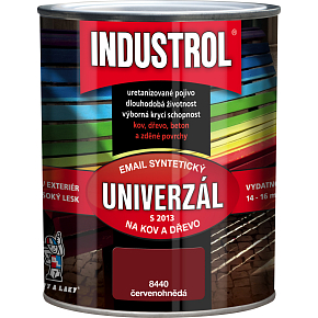 Industrol S2013 uniwersalny połyskowa farba na metal i drewno, 8440 czerwonobrązowa, 750 ml