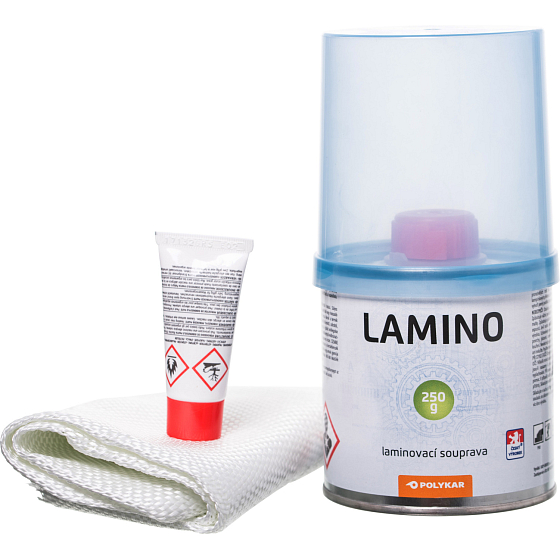 Polykar Zestaw do laminowania, żywica + inicjator + taśma szklana, 250 g