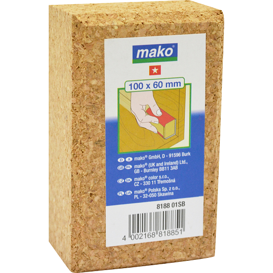 Mako blok szlifierski korek, 100 × 40 × 60 mm