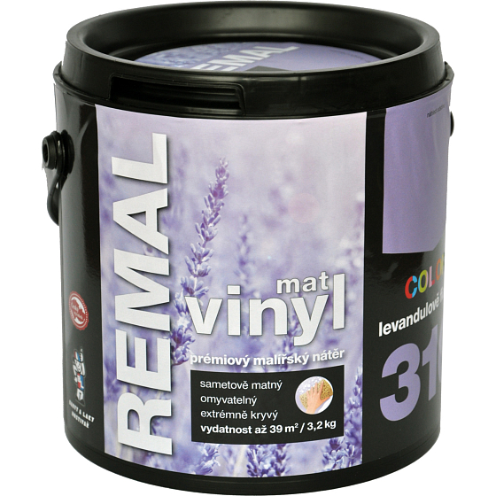 REMAL Vinyl Color mat farba do ścian, 310 lawendowo-fioletowa, 3,2 kg