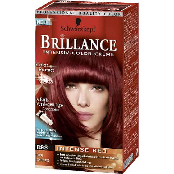 Schwarzkopf Brillance Color Creme barva na vlasy 893 pikantně červený 50 ml
