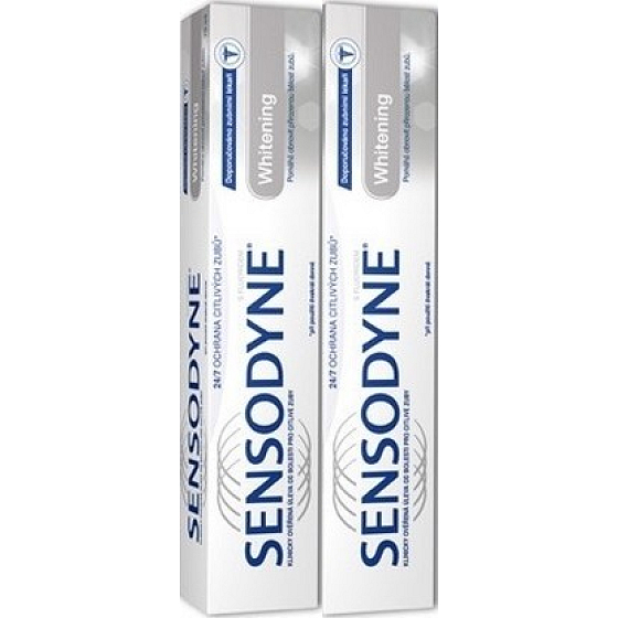 Sensodyne Whitening zubní pasta šetrně bělí citlivé zuby 2 x 75 ml