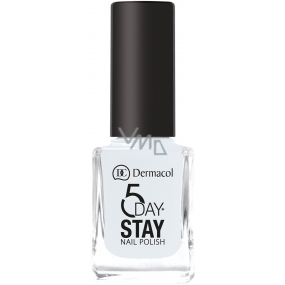 Dermacol 5 Day Stay Dlouhotrvající lak na nehty 01 Snow White 11 ml