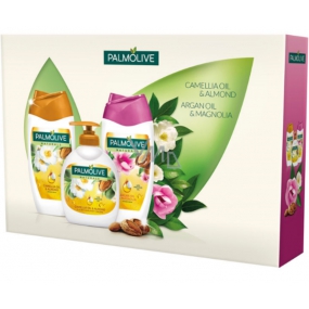 Palmolive Camellia sprchový gel 250 ml + Argan sprchový gel + Camellia tekuté mýdlo, kosmetická sada