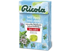 Ricola Świeży alpejski szwajcarskie ziołowe cukierki bez cukru z witaminą C z 13 ziół 40 g
