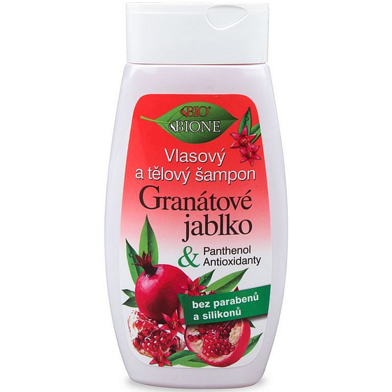 Bione Cosmetics Granátové jablko vlasový a tělový šampon 260 ml