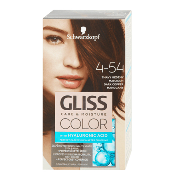 Schwarzkopf Gliss Color barva na vlasy 4-54 Tmavě měděný mahagon 2 x 60 ml
